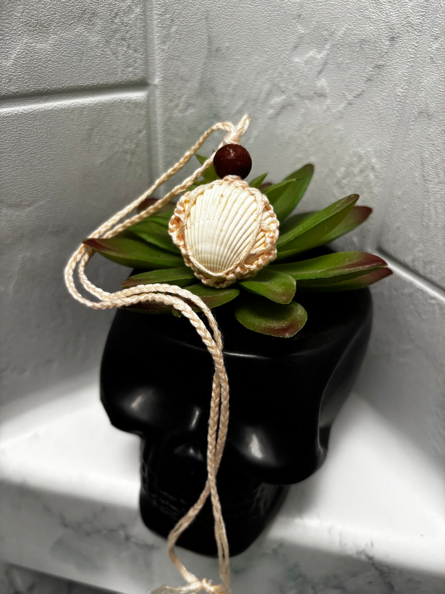 Macrame Seashell Necklace