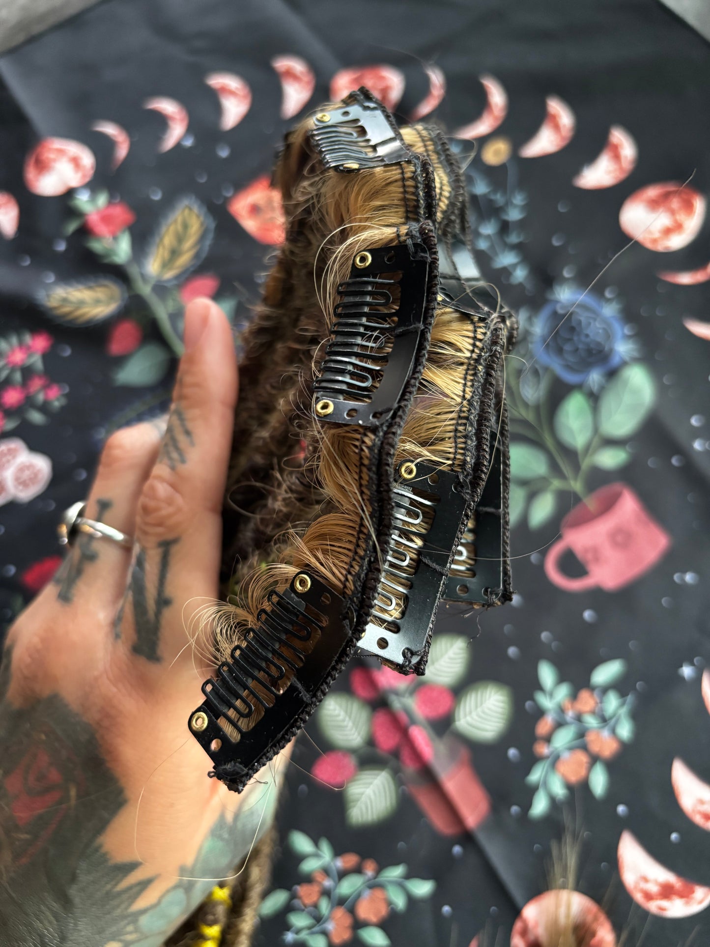 Clip in dreadlock set