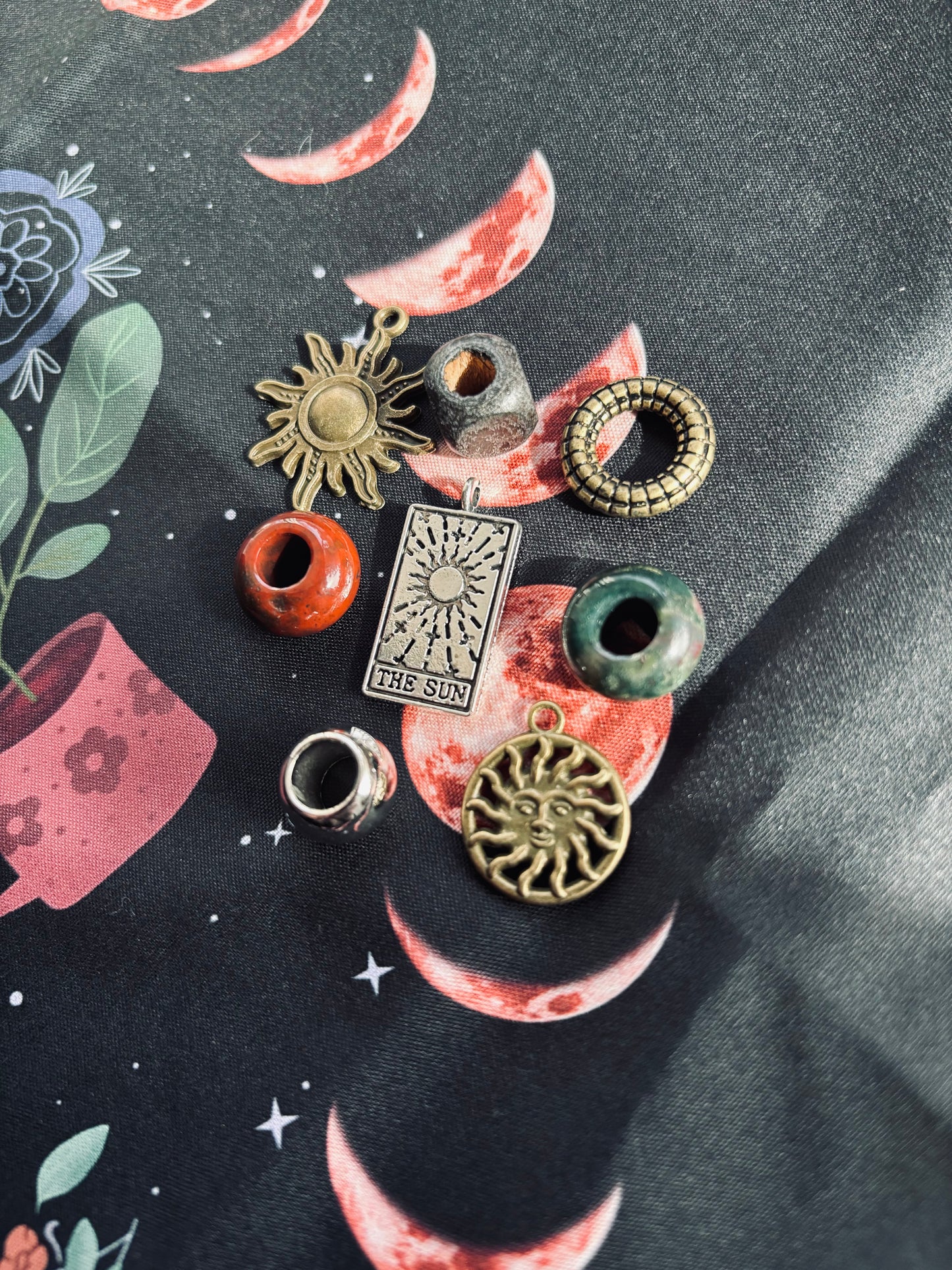 The sun tarot card dreadlock jewelry multi pack
