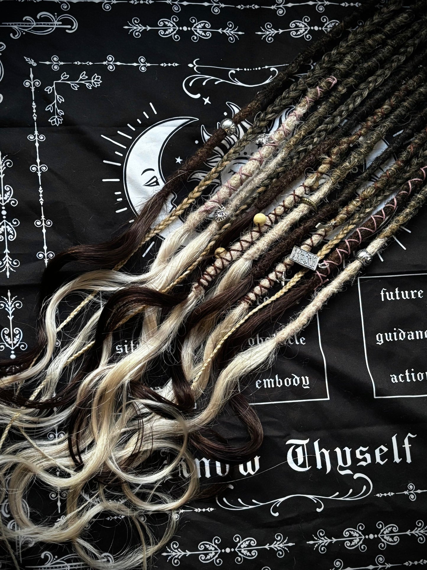 Temporary braid in dreadlock set w/100% human hair ends