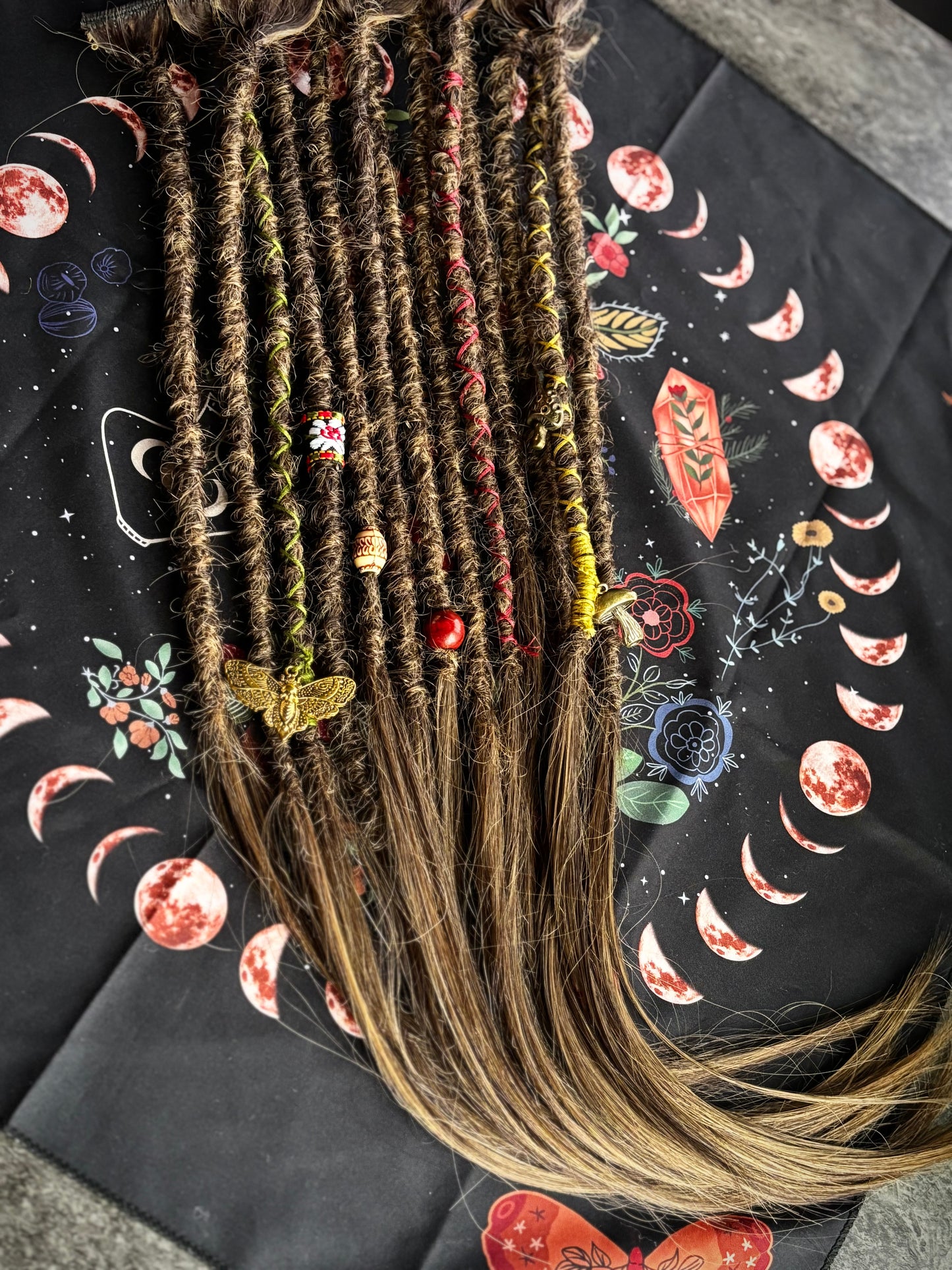 Clip in dreadlock set