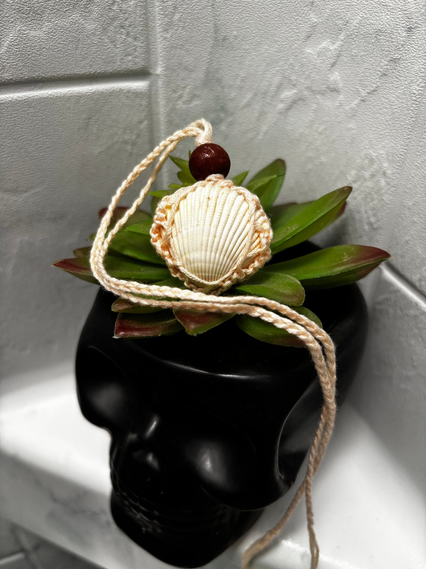 Macrame Seashell Necklace
