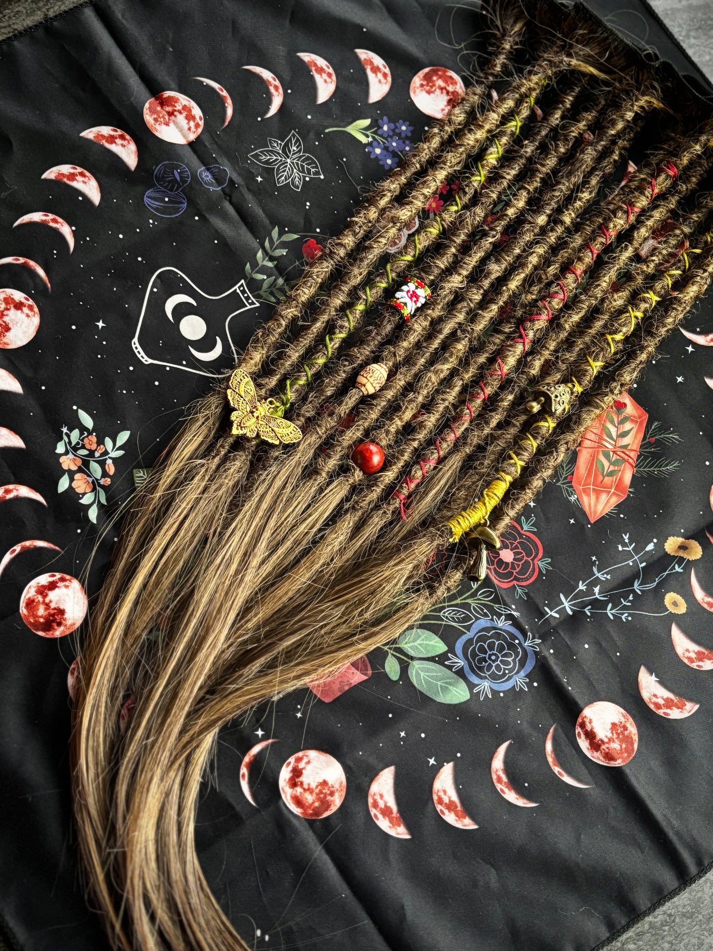Clip in dreadlock set