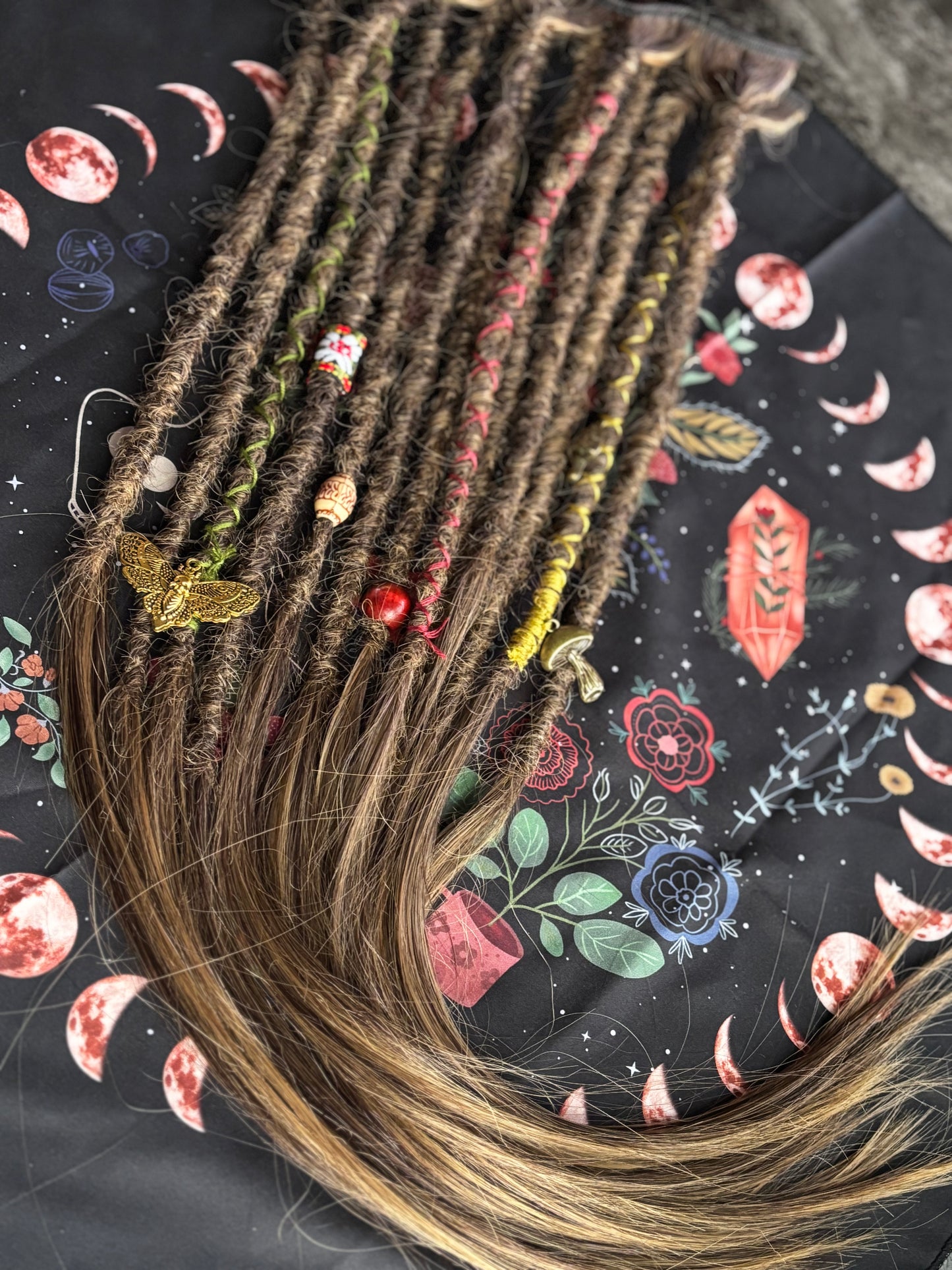 Clip in dreadlock set