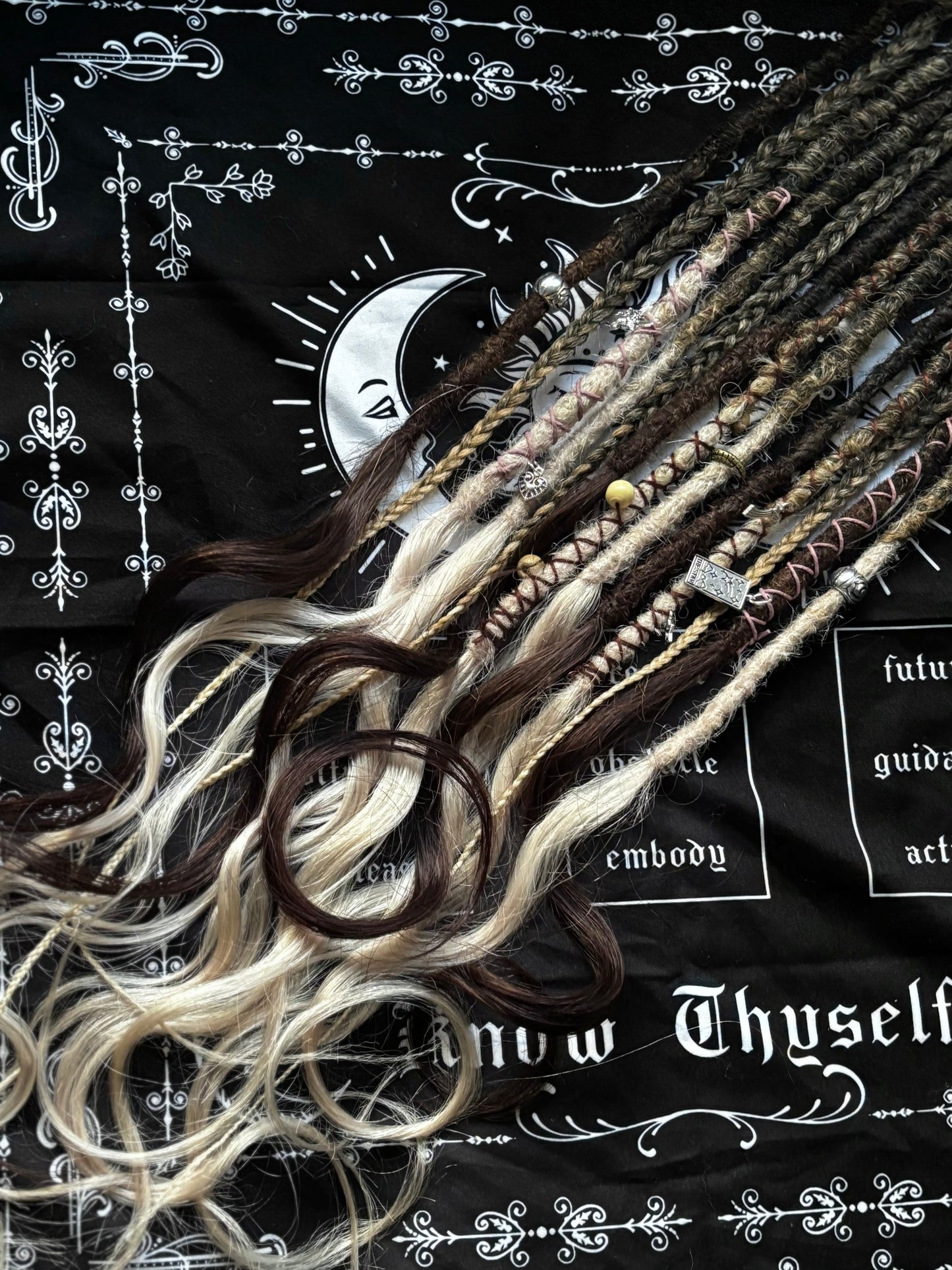 Temporary braid in dreadlock set w/100% human hair ends