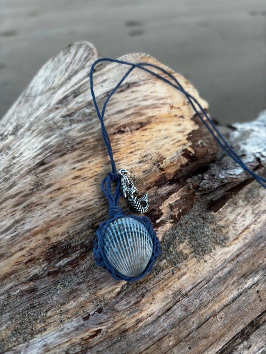 Sea Shell Hemp Wrapped Necklace