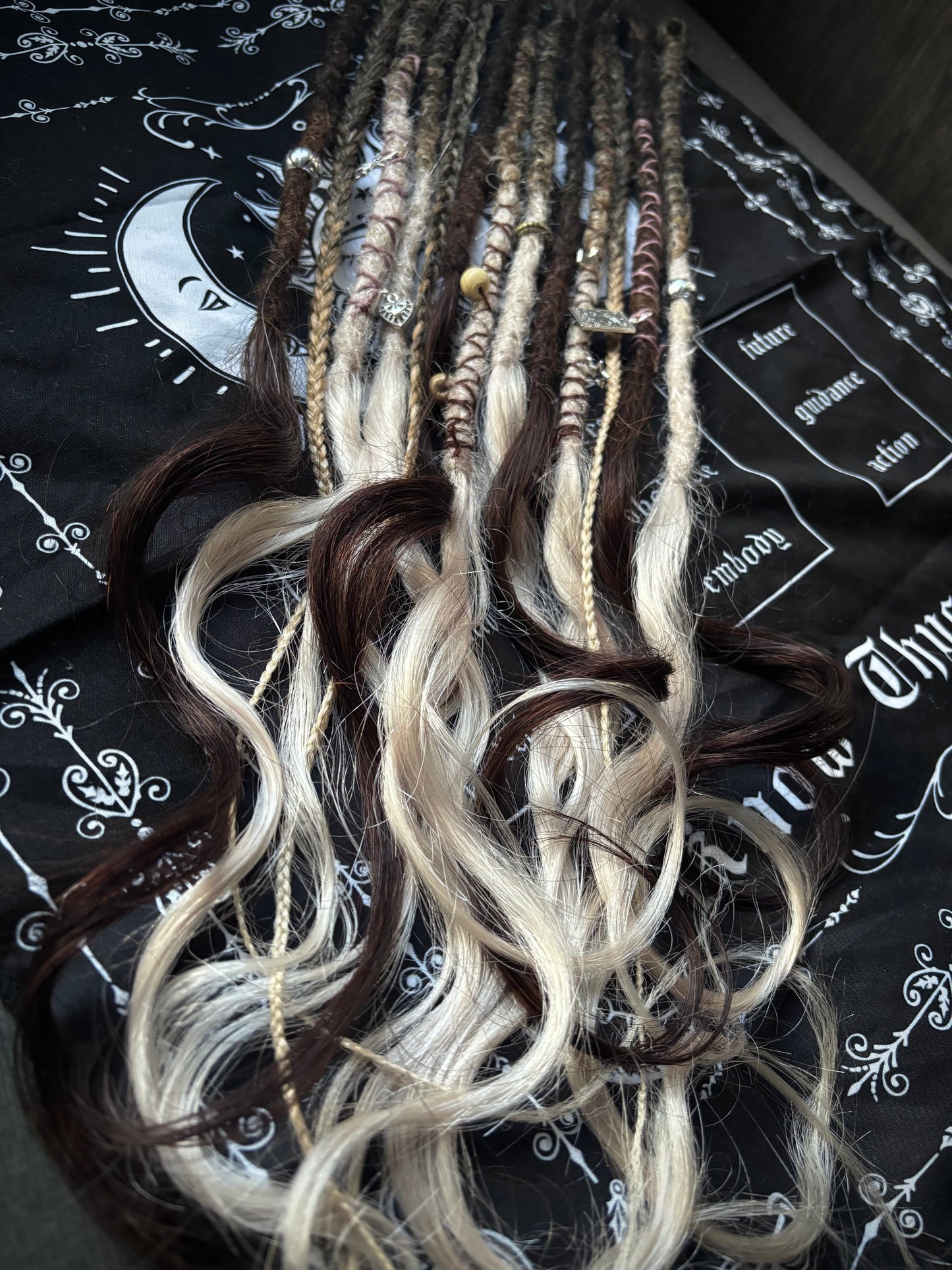 Temporary braid in dreadlock set w/100% human hair ends