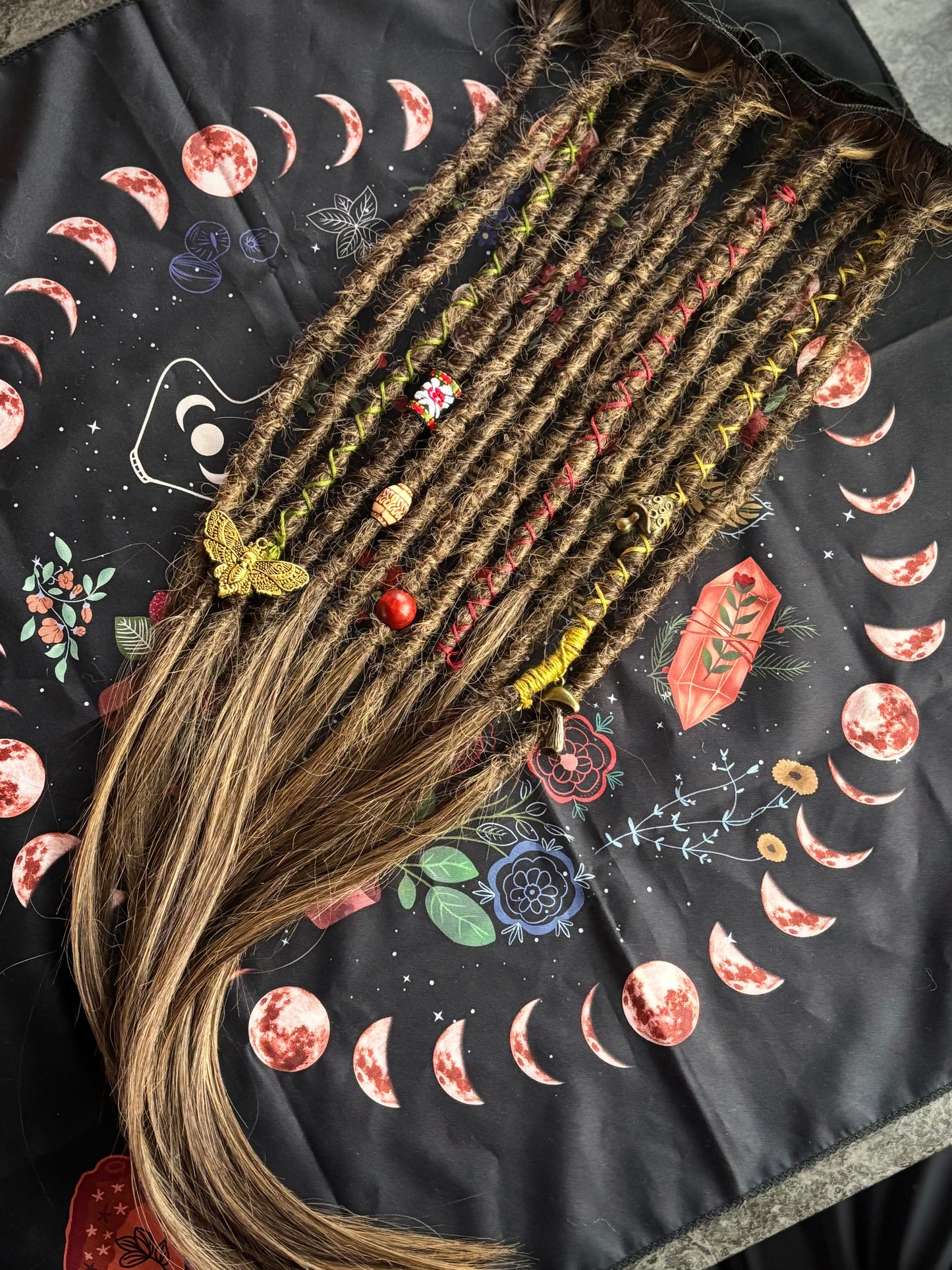 Clip in dreadlock set