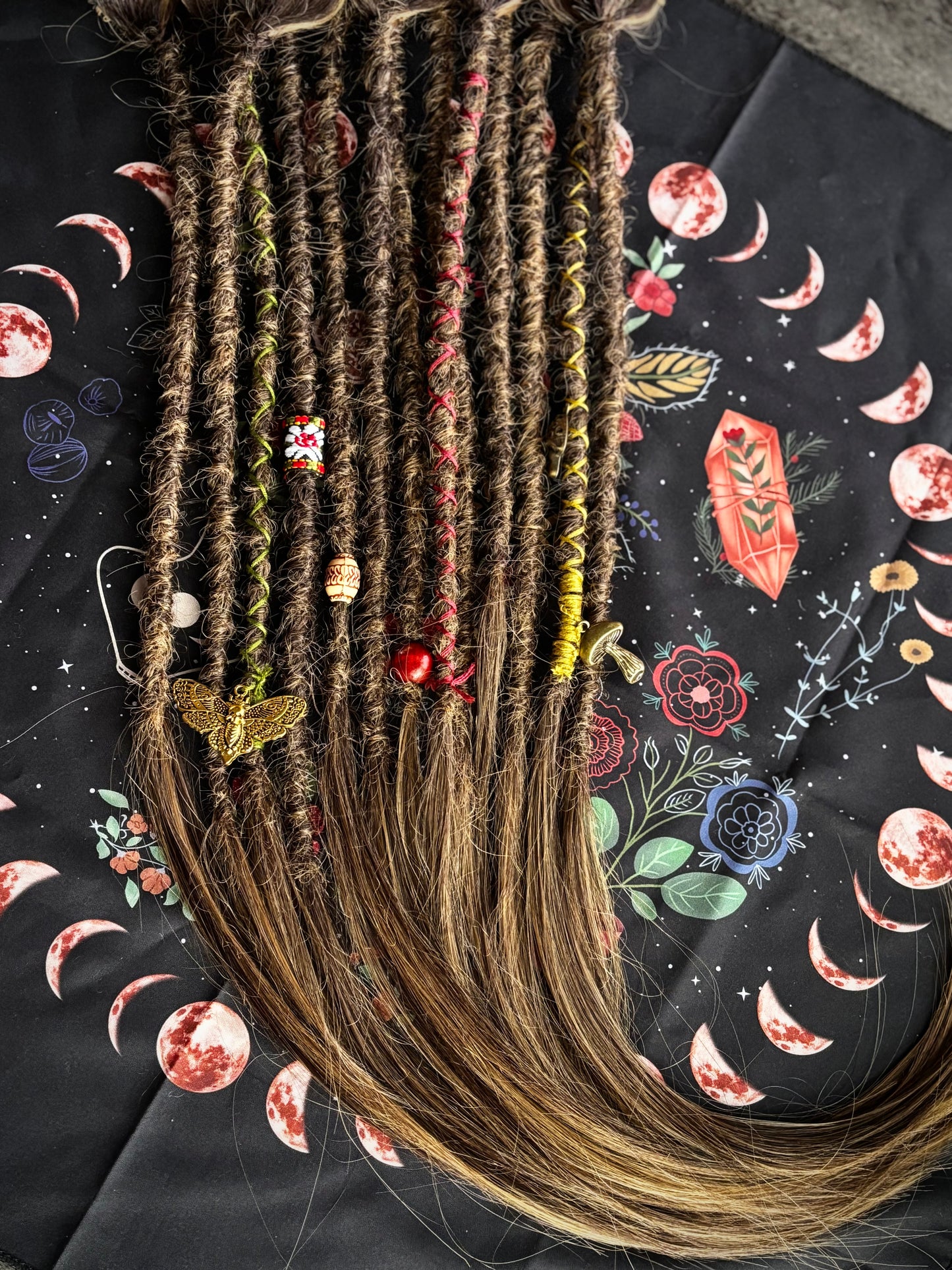 Clip in dreadlock set