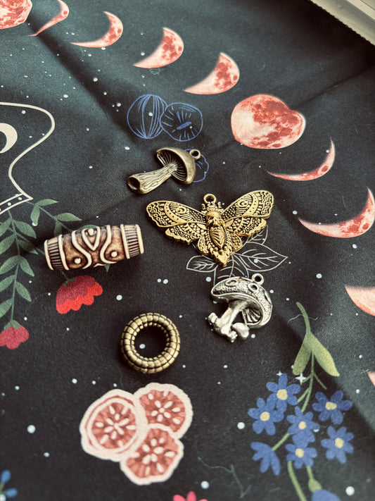 Death moth dreadlock jewelry pack